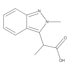 2-(2-Methyl-2H-indazol-3-yl)propanoic acid Structure