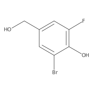 3-Bromo-5-fluoro-4-hydroxybenzyl alcohol结构式