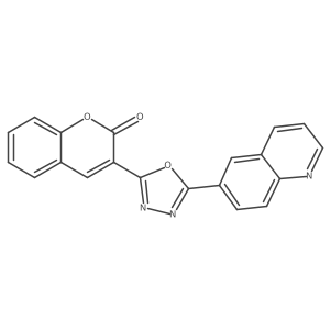 3-[5-(quinolin-6-yl)-1,3,4-oxadiazol-2-yl]-2H-chromen-2-one结构式