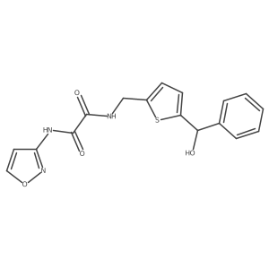 N1-((5-(hydroxy(phenyl)methyl)thiophen-2-yl)methyl)-N2-(isoxazol-3-yl)oxalamide Structure