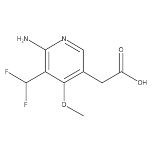 2-(6-Amino-5-(difluoromethyl)-4-methoxypyridin-3-yl)acetic acid结构式