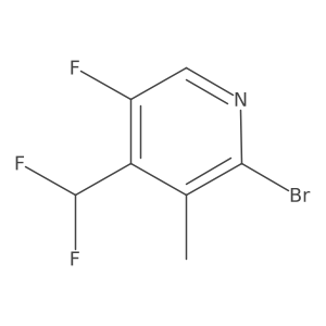 2-Bromo-4-(difluoromethyl)-5-fluoro-3-methylpyridine结构式