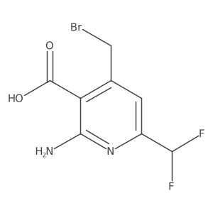2-Amino-4-(bromomethyl)-6-(difluoromethyl)nicotinic acid Structure