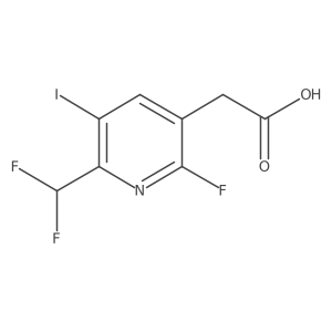 2-(Difluoromethyl)-6-fluoro-3-iodopyridine-5-acetic acid Structure