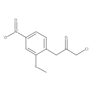 1-Chloro-3-(2-(methylthio)-4-nitrophenyl)propan-2-one Structure