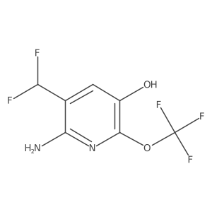 6-Amino-5-(difluoromethyl)-2-(trifluoromethoxy)pyridin-3-ol结构式