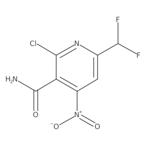 2-Chloro-6-(difluoromethyl)-4-nitronicotinamide结构式