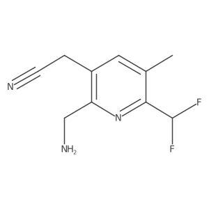 2-(Aminomethyl)-6-(difluoromethyl)-5-methylpyridine-3-acetonitrile Structure