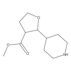 Methyl (2S,3R)-2-(piperidin-4-yl)oxolane-3-carboxylate结构式