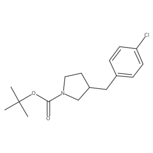 Tert-butyl 3-(4-chlorobenzyl)pyrrolidine-1-carboxylate Structure
