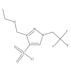 3-(ethoxymethyl)-1-(2,2,2-trifluoroethyl)-1H-pyrazole-4-sulfonyl chloride Structure