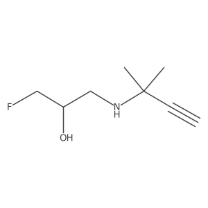 1-Fluoro-3-[(2-methylbut-3-yn-2-yl)amino]propan-2-ol Structure