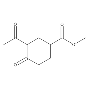 Methyl 3-acetyl-4-oxocyclohexane-1-carboxylate结构式
