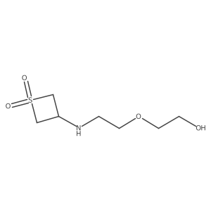 3-((2-(2-Hydroxyethoxy)ethyl)amino)thietane1,1-dioxide结构式