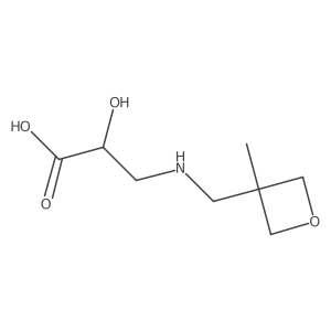2-Hydroxy-3-{[(3-methyloxetan-3-yl)methyl]amino}propanoic acid结构式
