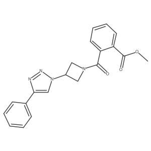 methyl 2-[3-(4-phenyl-1H-1,2,3-triazol-1-yl)azetidine-1-carbonyl]benzoate Structure