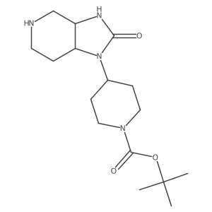 tert-butyl 4-{2-oxo-octahydro-1H-imidazolidino[4,5-c]pyridin-1-yl}piperidine-1-carboxylate结构式