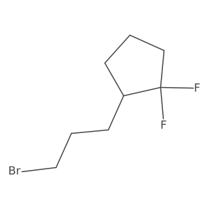 2-(3-Bromopropyl)-1,1-difluorocyclopentane Structure