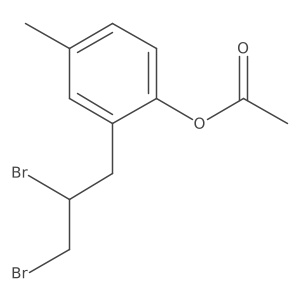 Phenol, 2-(2,3-dibromopropyl)-4-methyl-, 1-acetate结构式