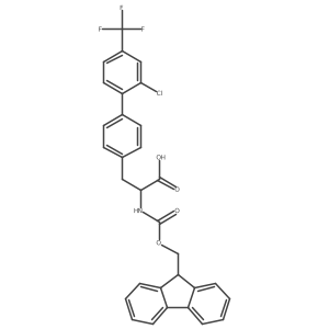 Fmoc-4-(2-chloro-4-trifluoromethyl-phenyl)-L-phenylalanine Structure