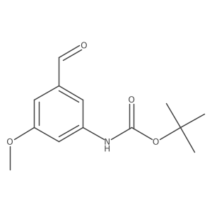 (3-Formyl-5-methoxy-phenyl)-carbamic acid tert-butyl ester Structure