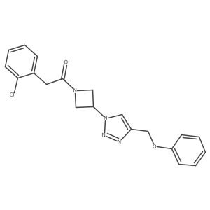 2-(2-chlorophenyl)-1-(3-(4-(phenoxymethyl)-1H-1,2,3-triazol-1-yl)azetidin-1-yl)ethanone结构式