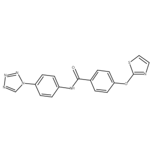 N-(4-(1H-tetrazol-1-yl)phenyl)-4-(thiazol-2-yloxy)benzamide Structure