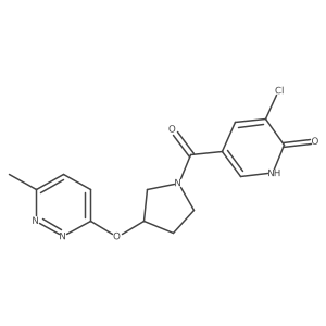 (5-Chloro-6-hydroxypyridin-3-yl)(3-((6-methylpyridazin-3-yl)oxy)pyrrolidin-1-yl)methanone Structure