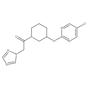 1-(3-((5-chloropyrimidin-2-yl)oxy)piperidin-1-yl)-2-(1H-1,2,4-triazol-1-yl)ethanone Structure