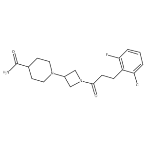1-{1-[3-(2-Chloro-6-fluorophenyl)propanoyl]azetidin-3-yl}piperidine-4-carboxamide Structure