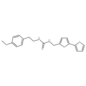 1-(4-Methoxyphenethyl)-3-((5-(thiophen-2-yl)furan-2-yl)methyl)urea结构式