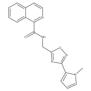 N-((3-(1-methyl-1H-pyrrol-2-yl)-1,2,4-oxadiazol-5-yl)methyl)isoquinoline-1-carboxamide Structure