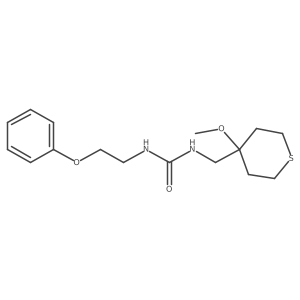 1-((4-methoxytetrahydro-2H-thiopyran-4-yl)methyl)-3-(2-phenoxyethyl)urea Structure