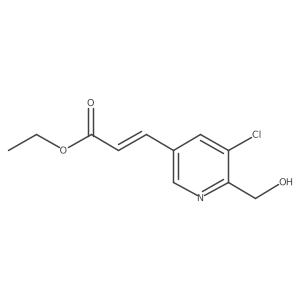 Ethyl (E)-3-(5-chloro-6-(hydroxymethyl)pyridin-3-yl)acrylate结构式