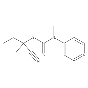2-Cyanobutan-2-yl methyl(piridin-4-yl)carbamodithioate结构式