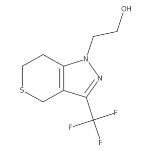 2-(3-(trifluoromethyl)-6,7-dihydrothiopyrano[4,3-c]pyrazol-1(4H)-yl)ethan-1-ol结构式