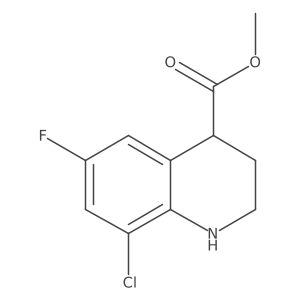 Methyl 8-chloro-6-fluoro-1,2,3,4-tetrahydroquinoline-4-carboxylate结构式