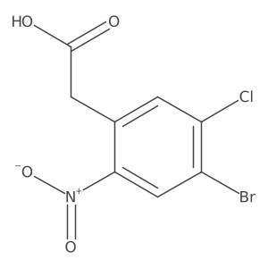 2-(4-Bromo-5-chloro-2-nitrophenyl)aceticacid结构式