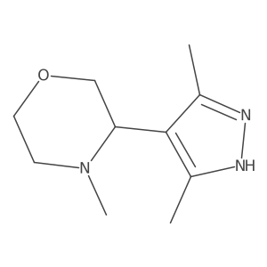 3-(3,5-dimethyl-1H-pyrazol-4-yl)-4-methylmorpholine Structure