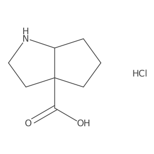 Octahydrocyclopenta[b]pyrrole-3a-carboxylic acid hydrochloride Structure