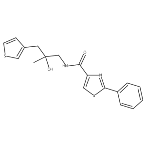 N-[2-hydroxy-2-methyl-3-(thiophen-3-yl)propyl]-2-phenyl-1,3-thiazole-4-carboxamide Structure