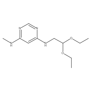 N4-(2,2-diethoxyethyl)-N6-methyl-pyrimidine-4,6-diamine结构式