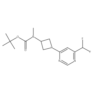 tert-butyl N-{1-[6-(difluoromethyl)pyrimidin-4-yl]azetidin-3-yl}-N-methylcarbamate Structure