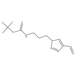 tert-butyl (3-(4-formyl-1H-1,2,3-triazol-1-yl)propyl)carbamate结构式