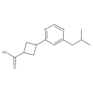 1-[6-(2-Methylpropyl)pyrimidin-4-yl]azetidine-3-carboxylic acid Structure