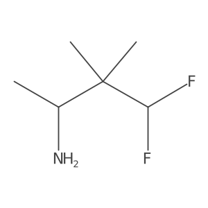 4,4-Difluoro-3,3-dimethylbutan-2-amine结构式