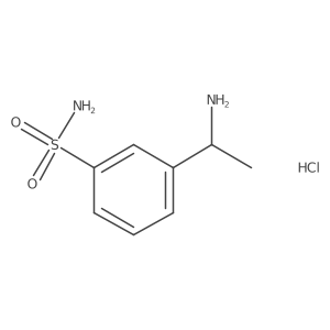 3-(1-Aminoethyl)benzene-1-sulfonamide hydrochloride结构式