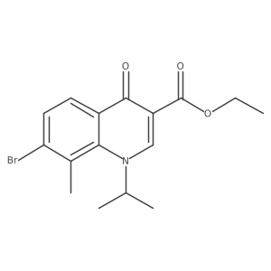 Ethyl 7-bromo-1-isopropyl-8-methyl-4-oxo-1,4-dihydroquinoline-3-carboxylate结构式