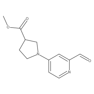 Methyl 1-(2-formylpyridin-4-yl)pyrrolidine-3-carboxylate结构式