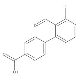 4-(3-Fluoro-2-formylphenyl)benzoic acid结构式